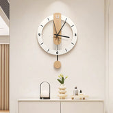 Modern Solid Wood Swing Wall Clock