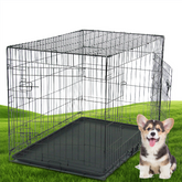 36" 42" Pet Kennel Cat Dog Folding Steel Crate Animal Playpen
