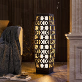 Outdoor Wicker Solar Floor Lamp