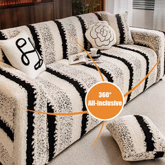 Full-Cover Plush Elastic Sofa Cover