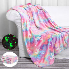 Flannel Glow in The Dark Throw Blanket