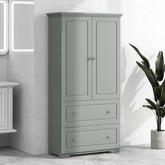 62.3" Wide Bathroom Storage Cabinet, Gray