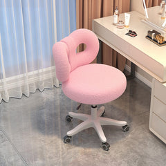 Modern Teddy Velvet Vanity Chair with Back for Teenage Girls