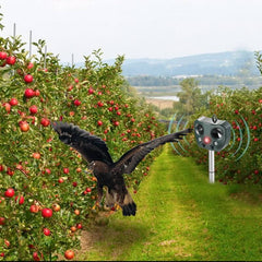 Outdoor Solar Pest Repeller Ultrasonic with Motion Sensor LED Flashing Lights