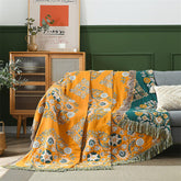 Soft Reversible Bohemian Cotton Throw Blanket
