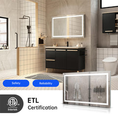 40 inch LED Bathroom Vanity Mirror Anti-Fog Wall Mirror +Dimmer Function