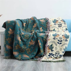 Boho Breathable Cotton Throw Blankets All Season