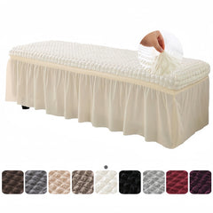 Stretch Seersucker Rectangular Ottoman Cover