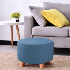 Round Jacquard Ottoman Slipcover