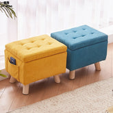 Storage Ottoman with Wooden Legs