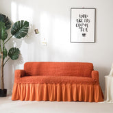 Universal Sofa Slipcover with Ruffle Skirt