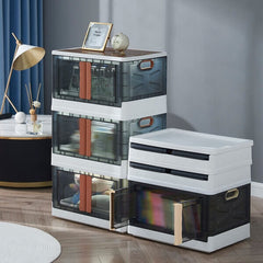 Large Capacity Folding Storage Bin with Lids-3 Packs, 13Gal