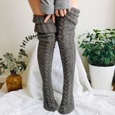 Warm Knited Thight-High Socks