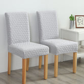 Chair Cover Solid Colored Jacquard Polyester Slipcovers