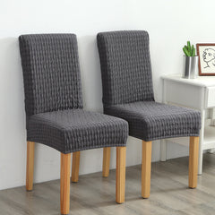 Chair Cover Solid Colored Jacquard Polyester Slipcovers
