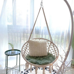 Macrame Hanging Swing Chair with Hardware Kits