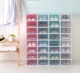 Plastic Drawer Type Stackable Shoe Box Case