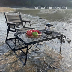 Portable Outdoor Camping Folding Table Height Adjustable