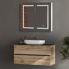 32 Inch Double Door LED Bathroom Mirror Cabinet