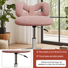 Modern Teddy Velvet Vanity Chair with Back