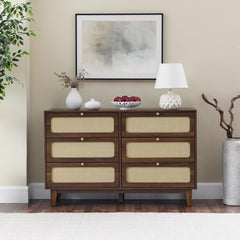 52" Rattan Chest of Drawers