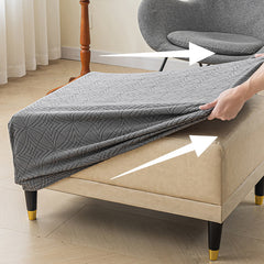 Rectangle, Square Jacquard Ottoman Slipcover