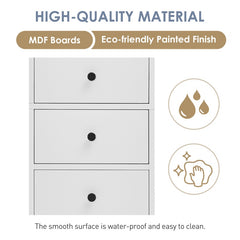 68.3" White Tall Bathroom Cabinet