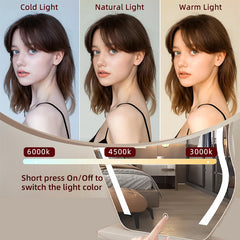 Cloud Shape Desktop LED Makeup Mirror