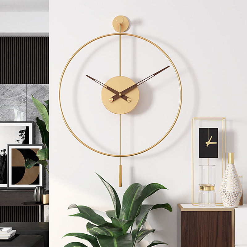 Large Decorative Wall Clock with Pendulum