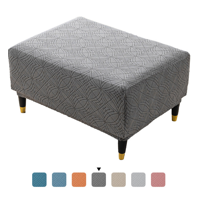 Rectangle, Square Jacquard Ottoman Slipcover