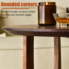 19.7" Nordic Solid Wood Side Table