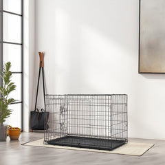 36" 42" Pet Kennel Cat Dog Folding Steel Crate Animal Playpen