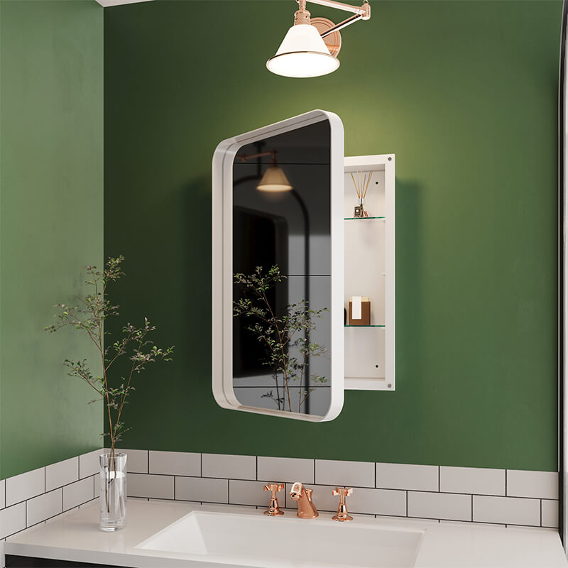 16x24 Inch Recessed Medicine Cabinet with Mirror