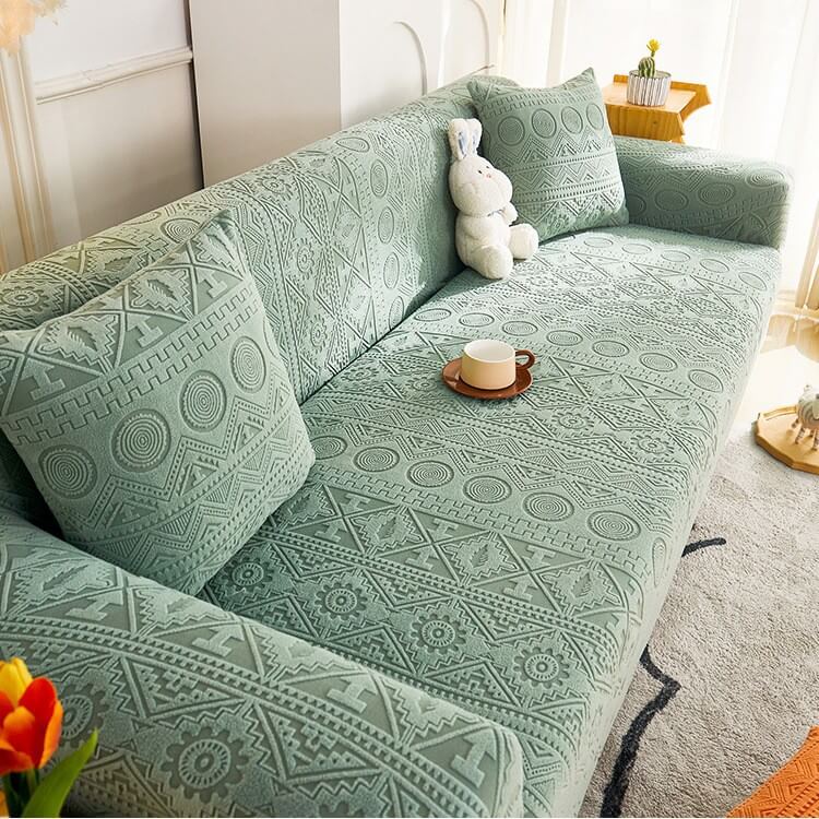 Bohemian Jacquard Sofa Cover, Anti-cat scratching All-season Couch Cover