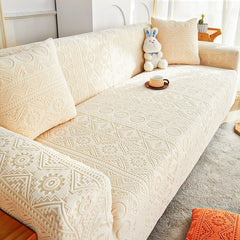 Bohemian Jacquard Sofa Cover, Anti-cat scratching All-season Couch Cover
