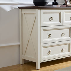 54" Farmhouse 7 Drawer Bedroom Dresser