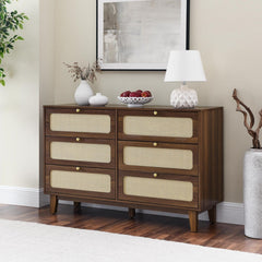 52" Rattan Chest of Drawers