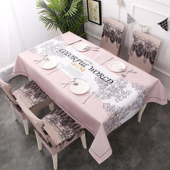 Rectangle Printed Tablecloth& Chair Covers