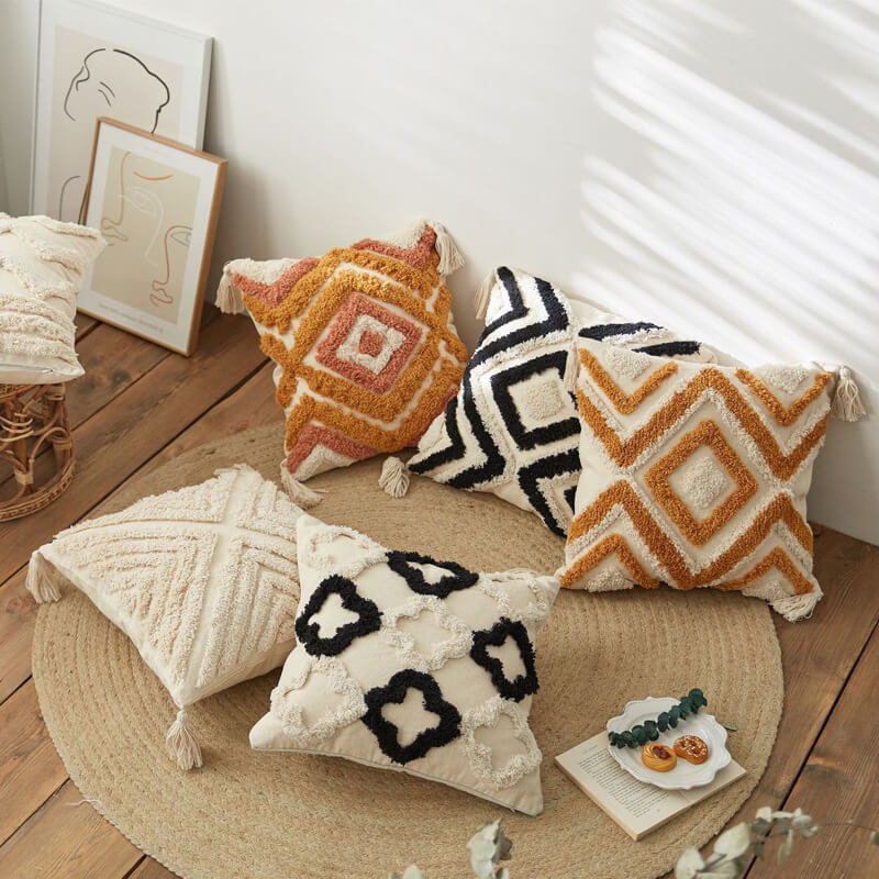 Boho Decorative Pillows & Pillow Covers for Bed Couch