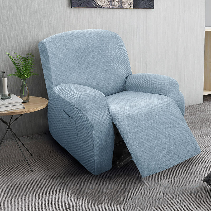 Stretch Square Jacquard Recliner Chair Cover 4 Pieces