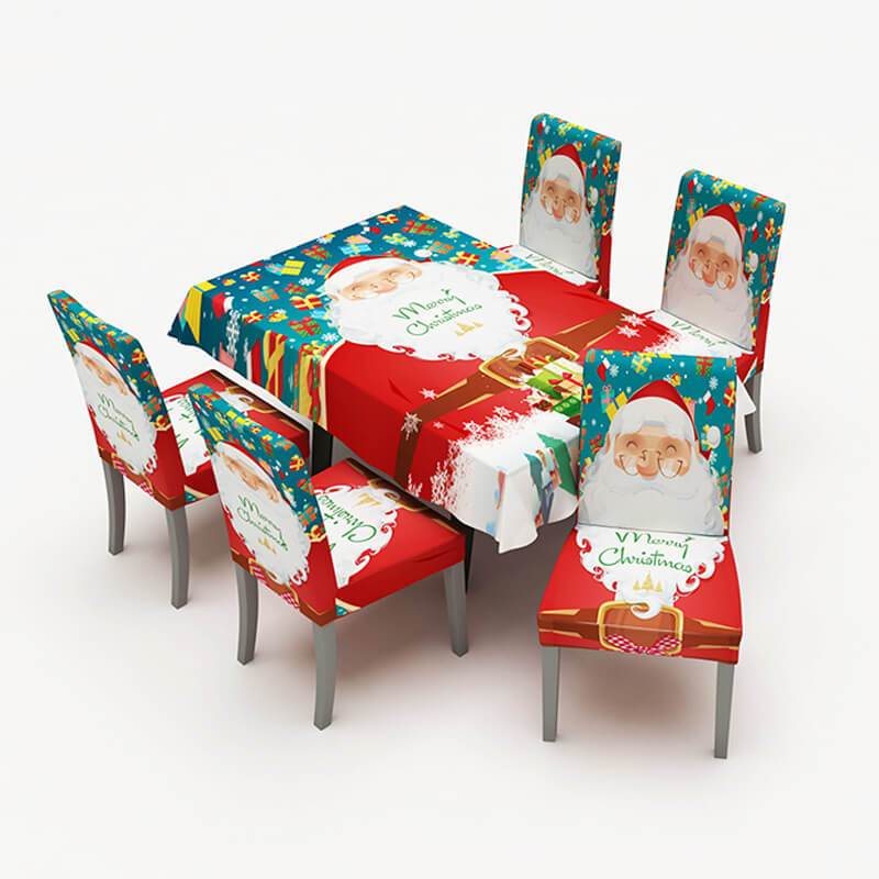 Washable Dust-Proof Christmas Chair and Table Covers