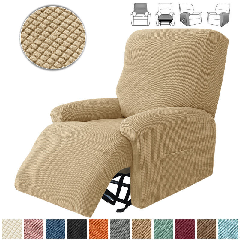 1/2/3/4 Seater Knitted Jacquard Recliner Chair Covers