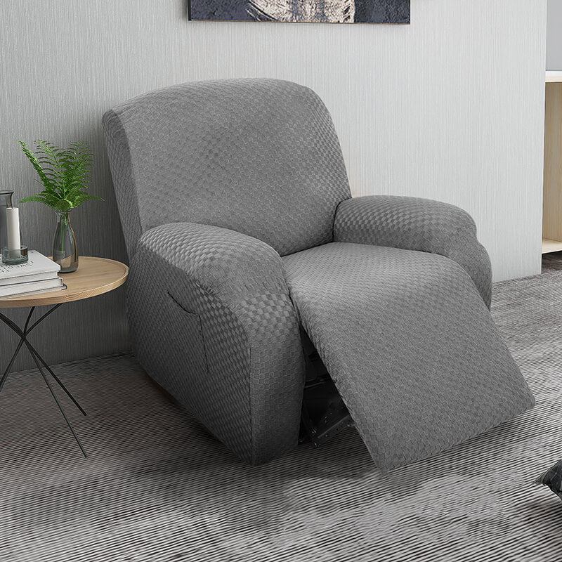 Stretch Square Jacquard Recliner Chair Cover 4 Pieces