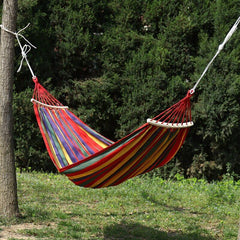 Canvas Cotton Garden Hammock with Carrying Bag