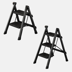 2/3 Step Ladder, Folding Ladders with Anti-Slip Pedal