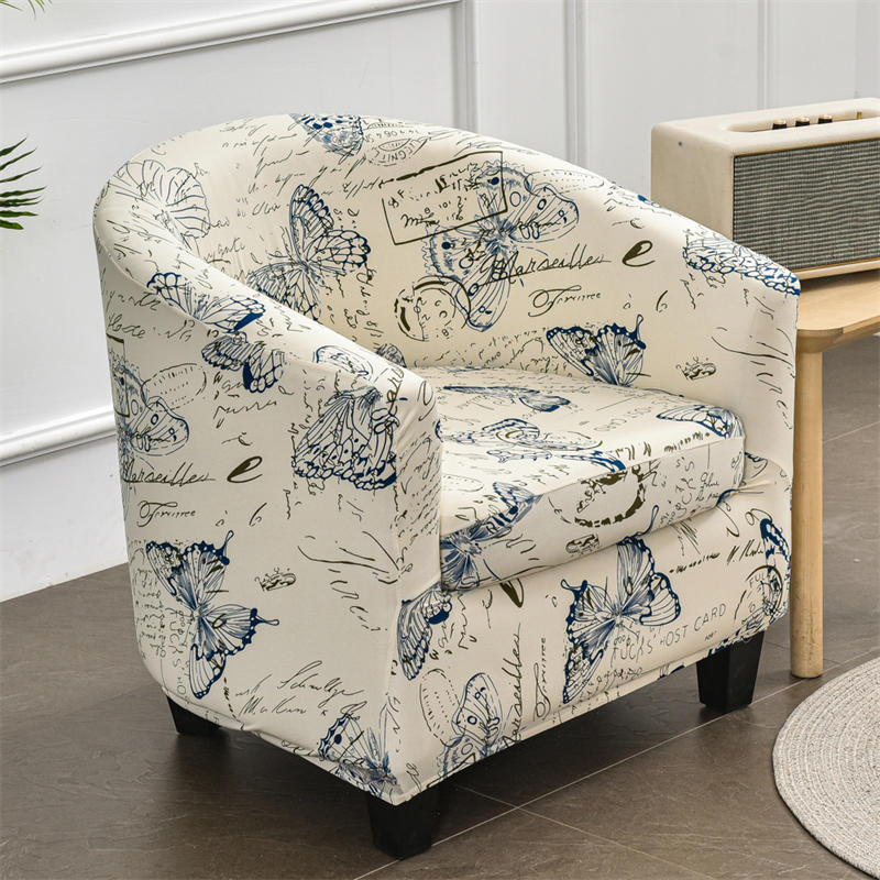 2 Piece Printed Club Chair Slipcover