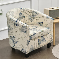 2 Piece Printed Club Chair Slipcover