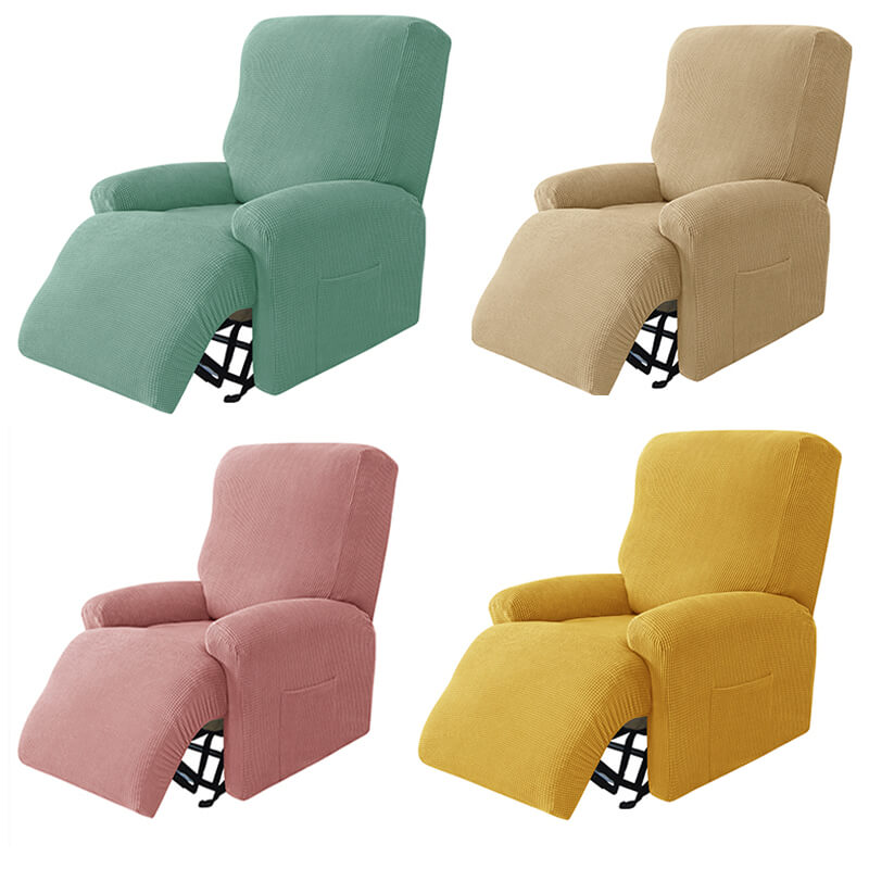 1/2/3/4 Seater Knitted Jacquard Recliner Chair Covers