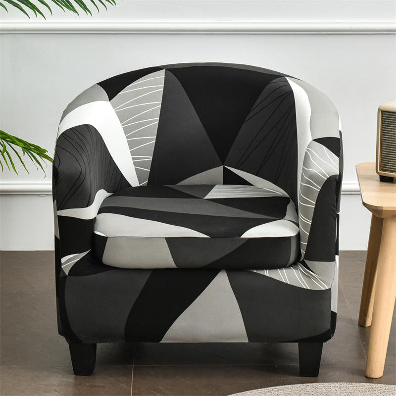 2 Piece Printed Club Chair Slipcover