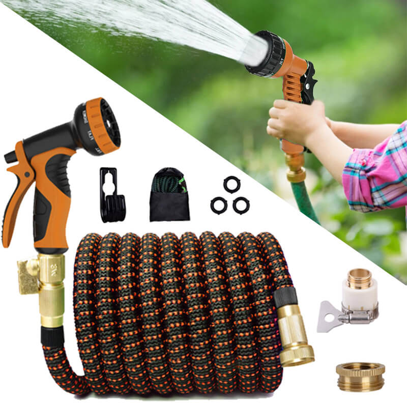 Expandable Garden Hose with 10 Function Spray Nozzle